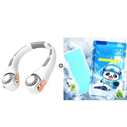 💥 360° Rotating Neck Fan – Ultra Quiet, 3 Speeds, Hands-Free, Long Battery ✨