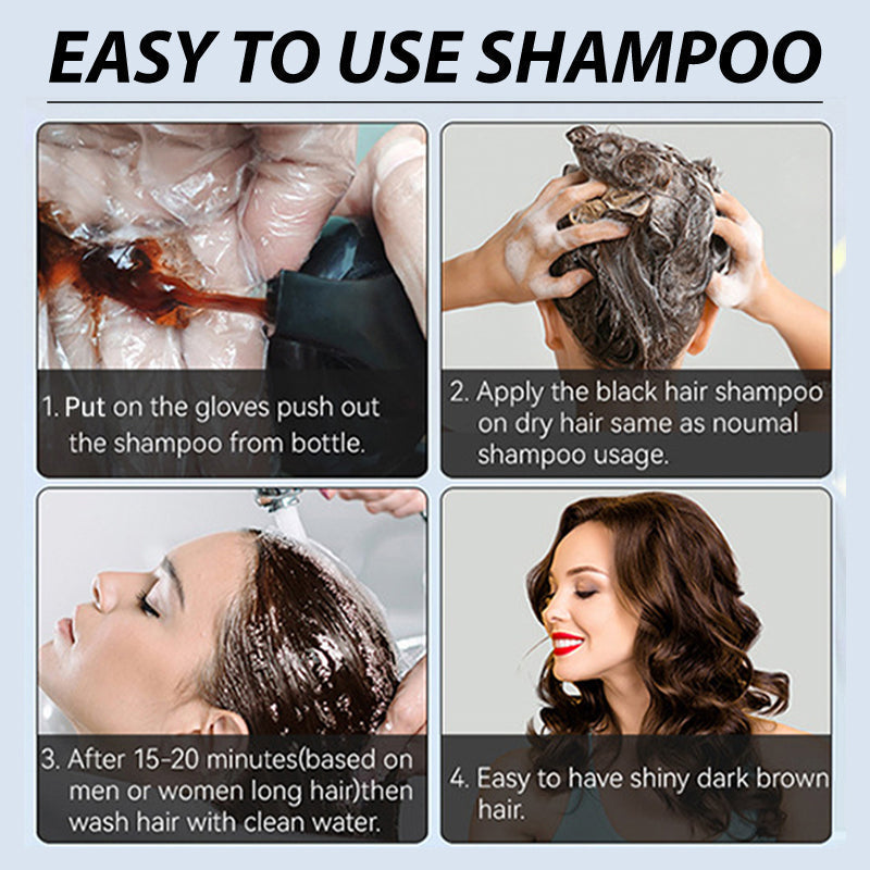 ⏳Time-Limited Special⏰ 3-in-1 Hair Coloring Shampoo, Plant Extracts for Vibrant Hair