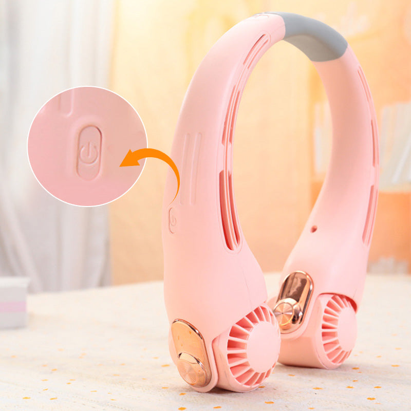💥 360° Rotating Neck Fan – Ultra Quiet, 3 Speeds, Hands-Free, Long Battery ✨