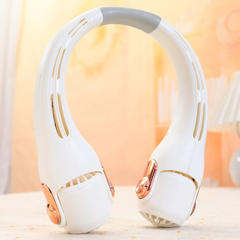 💥 360° Rotating Neck Fan – Ultra Quiet, 3 Speeds, Hands-Free, Long Battery ✨