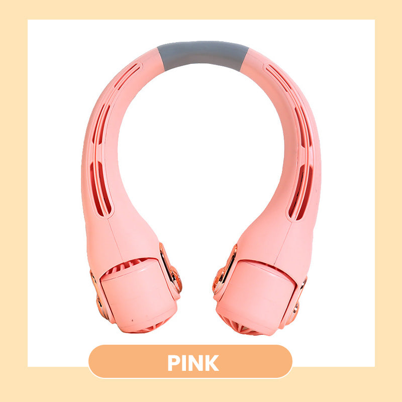 💥 360° Rotating Neck Fan – Ultra Quiet, 3 Speeds, Hands-Free, Long Battery ✨