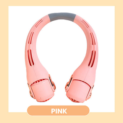 💥 360° Rotating Neck Fan – Ultra Quiet, 3 Speeds, Hands-Free, Long Battery ✨