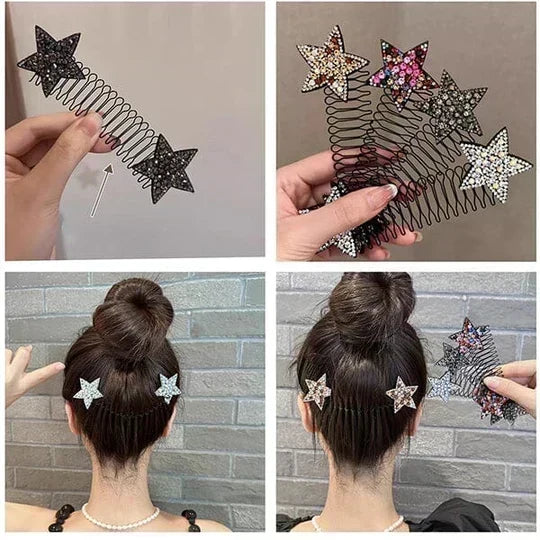 🥳2026 HOT SALE🥳💞50K+ SOLD!💇‍♀️🌀 50% OFF! Flexible Invisible Hair Comb – Non‑slip metal teeth, smooth rounded tips. Tucks away flyaways & baby hairs – stays secure all day! ✨🛡️