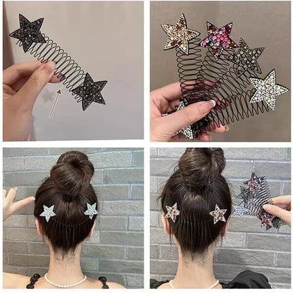 🥳2026 HOT SALE🥳💞50K+ SOLD!💇‍♀️🌀 50% OFF! Flexible Invisible Hair Comb – Non‑slip metal teeth, smooth rounded tips. Tucks away flyaways & baby hairs – stays secure all day! ✨🛡️